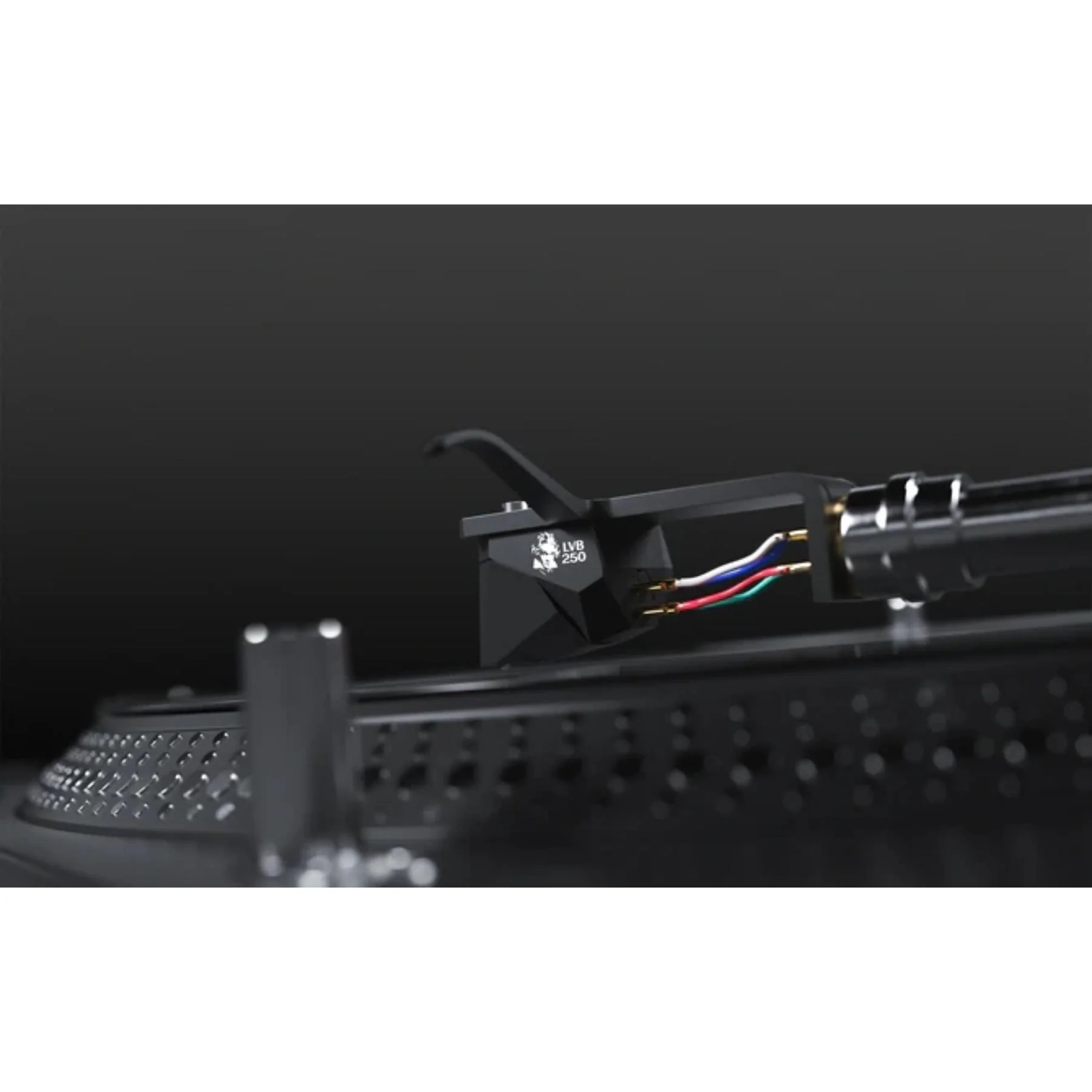 Ortofon 2M Black LVB 250 Moving Magnet Cartridge Premounted on SH-4 Black Headshell - Image 3