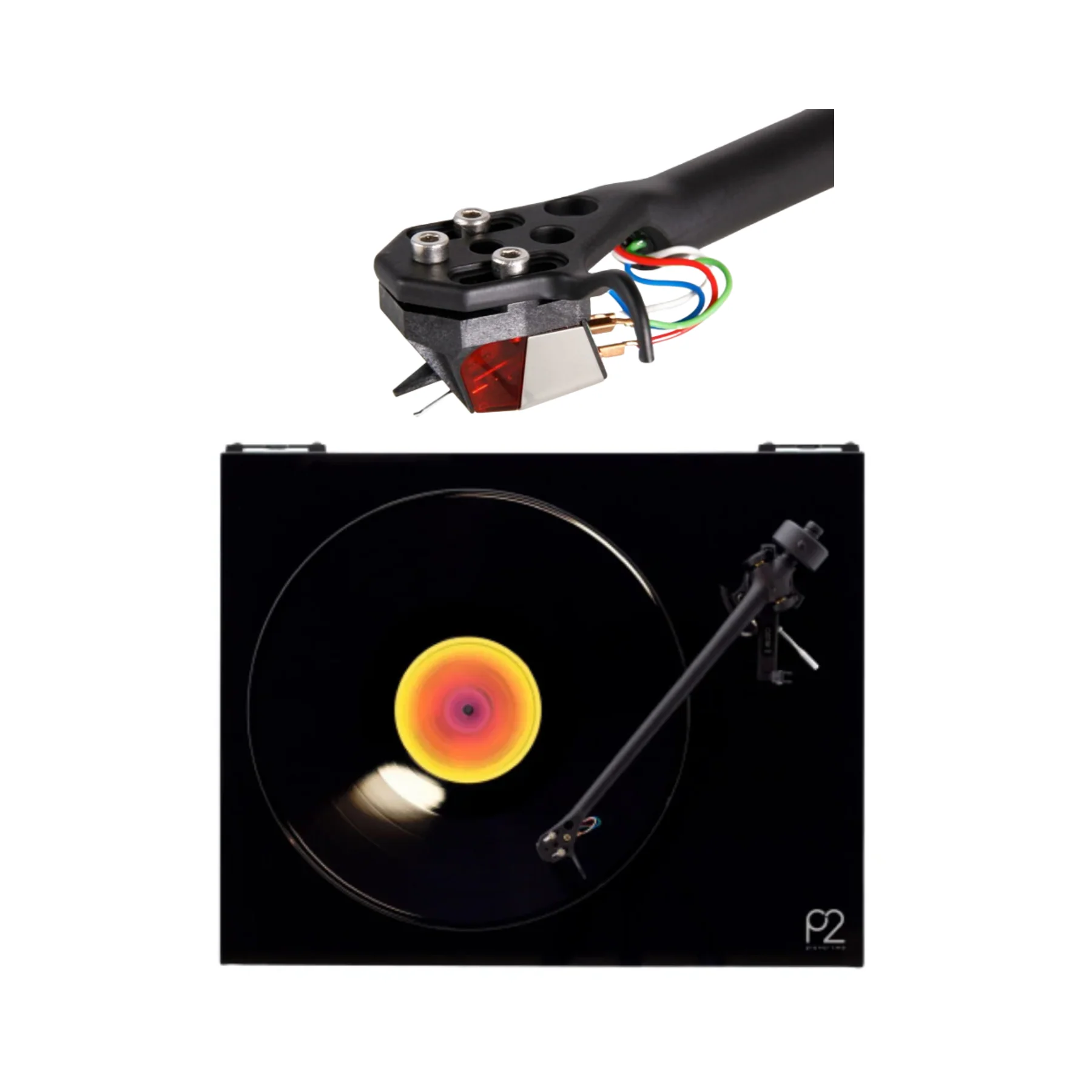 Rega Planar 2 Turntable with ND3 Cartridge (Gloss Black) - Clearance / Open Box