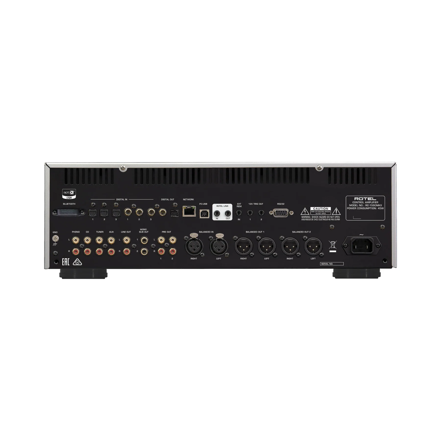 Rotel RC-1590MKII Stereo Preamplifier - Clearance / Open Box - Image 3