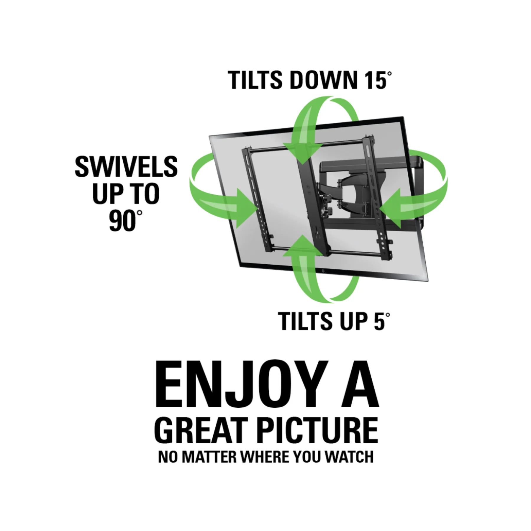Sanus VMF7620-B1 Full Motion TV Wall Mount 37" - 55" - Image 3