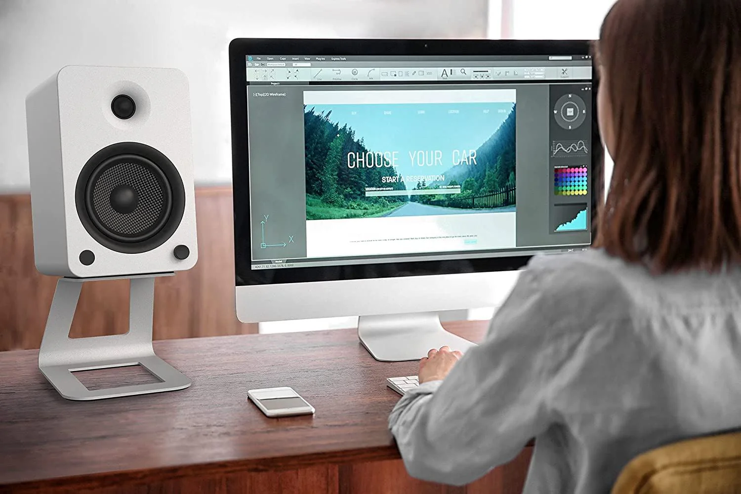 Kanto SE6 Elevated Desktop Speaker Stands for Large Speakers - Universal Compatibility - Supports up to 22 lb - Image 9