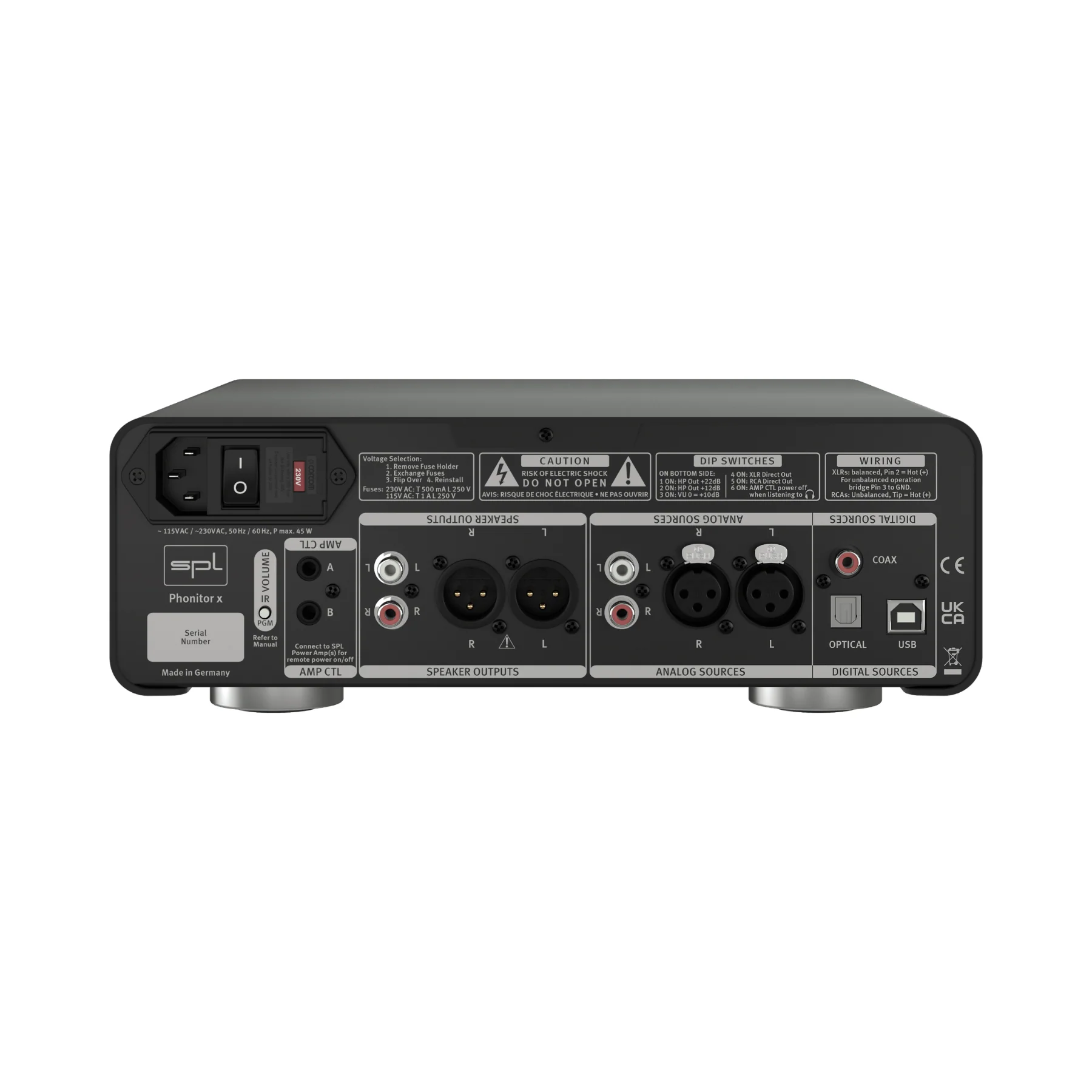 SPL Phonitor x Headphone Amplifier and Preamplifier with DAC768xs (Black) - Clearance / Open Box - Image 2
