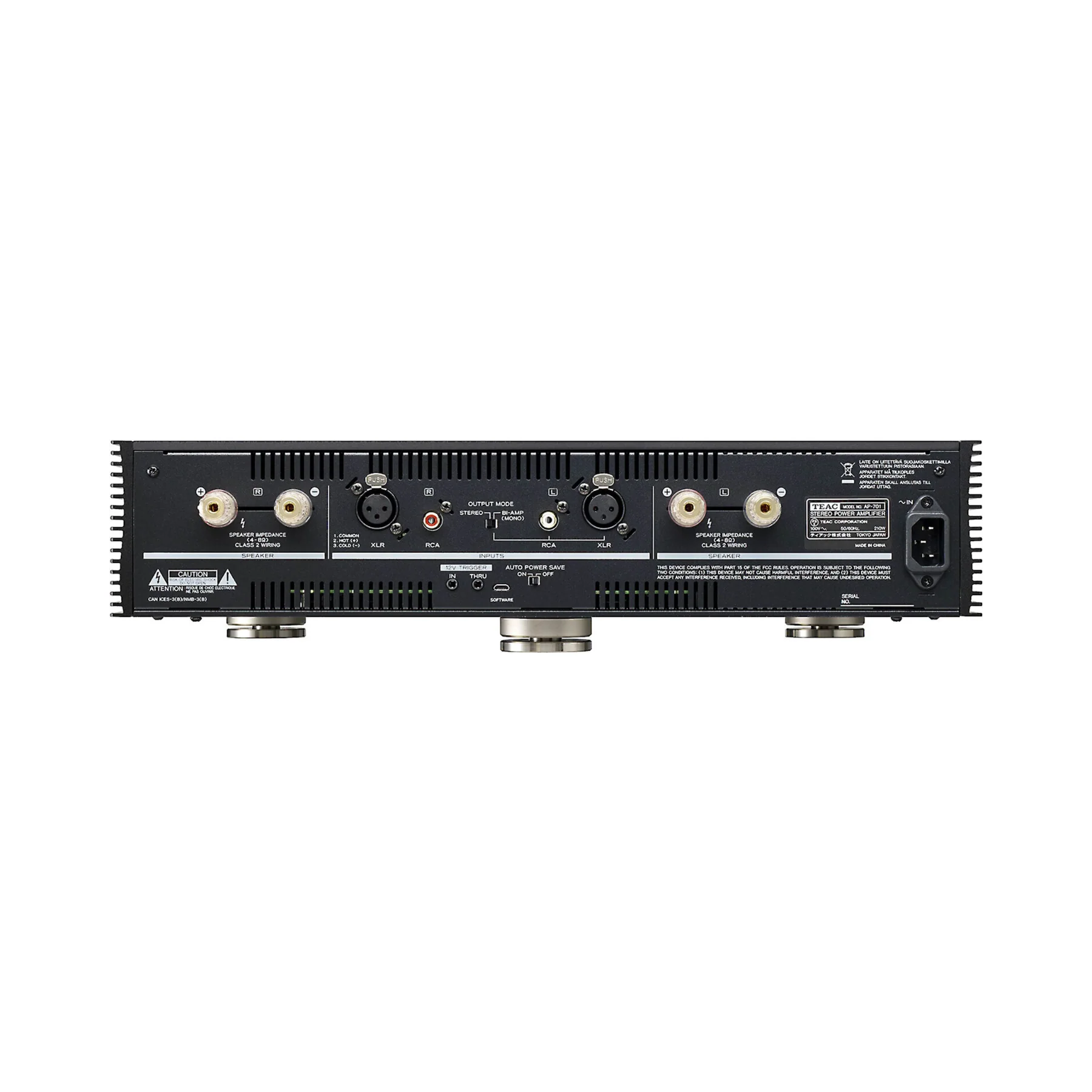 TEAC AP-701 Stereo Power Amplifier (Black) - Clearance / Open Box - Image 2