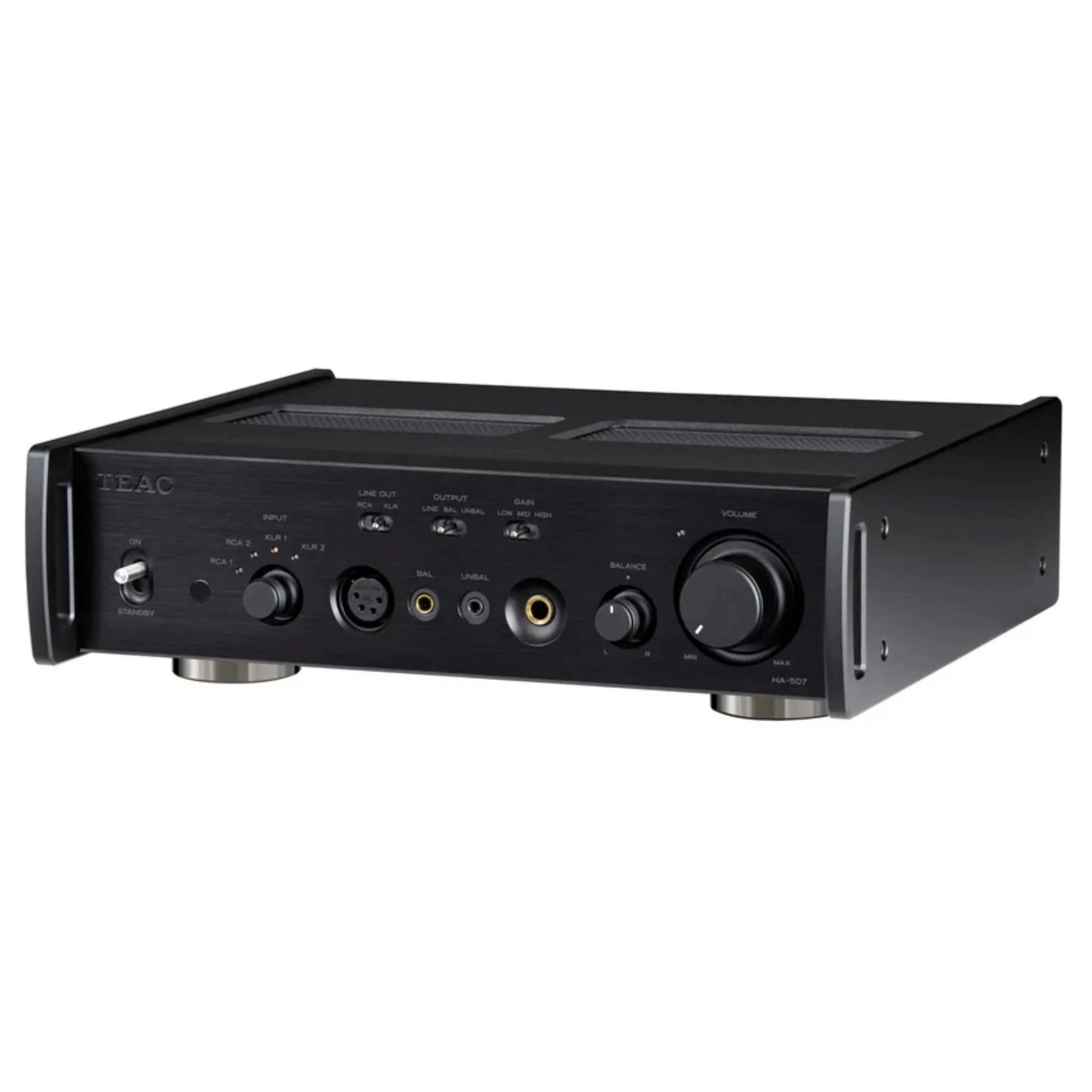 TEAC HA-507 Pure Analog Headphone Amplifier & Preamplifier – Black - Image 3