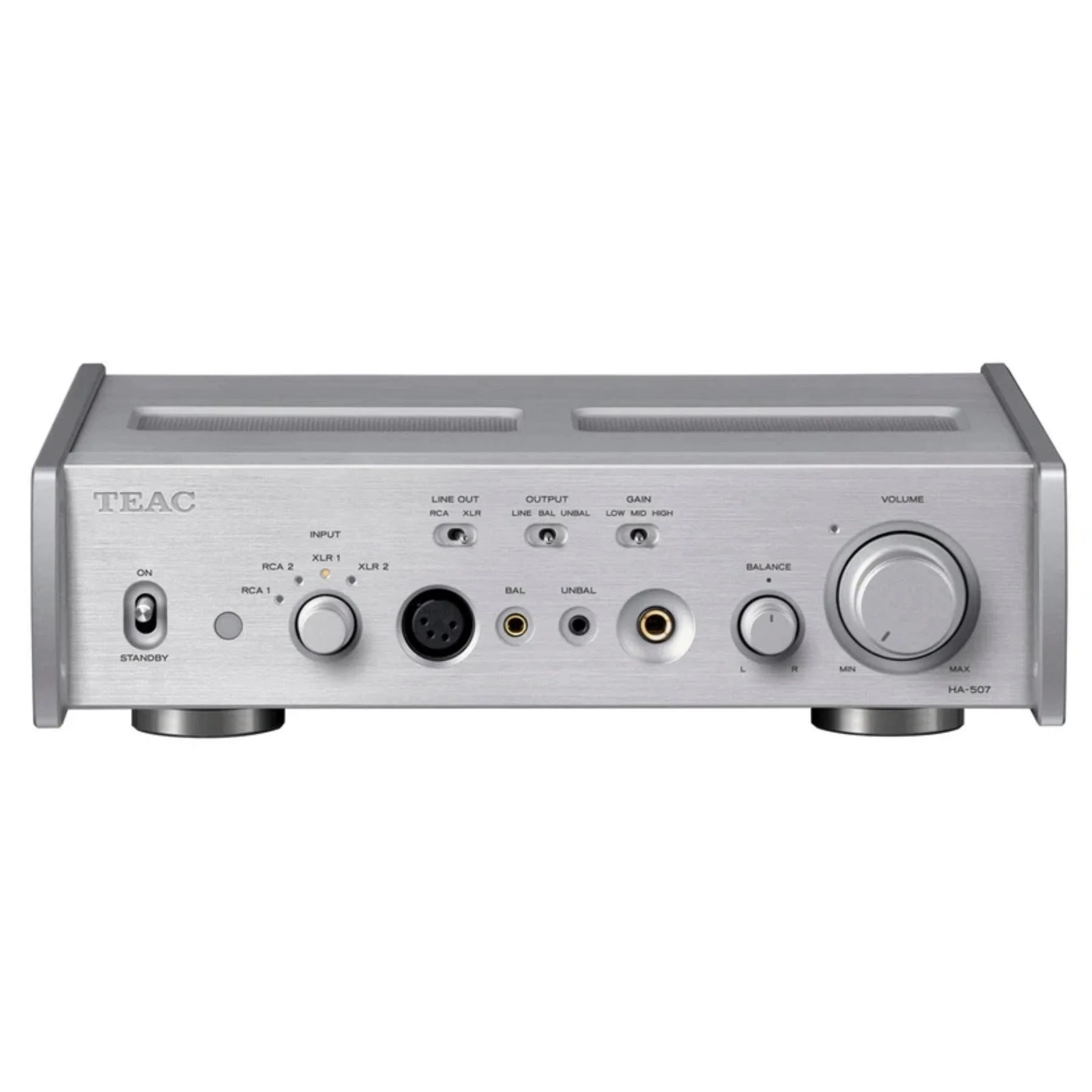 TEAC HA-507 Pure Analog Headphone Amplifier & Preamplifier – Silver