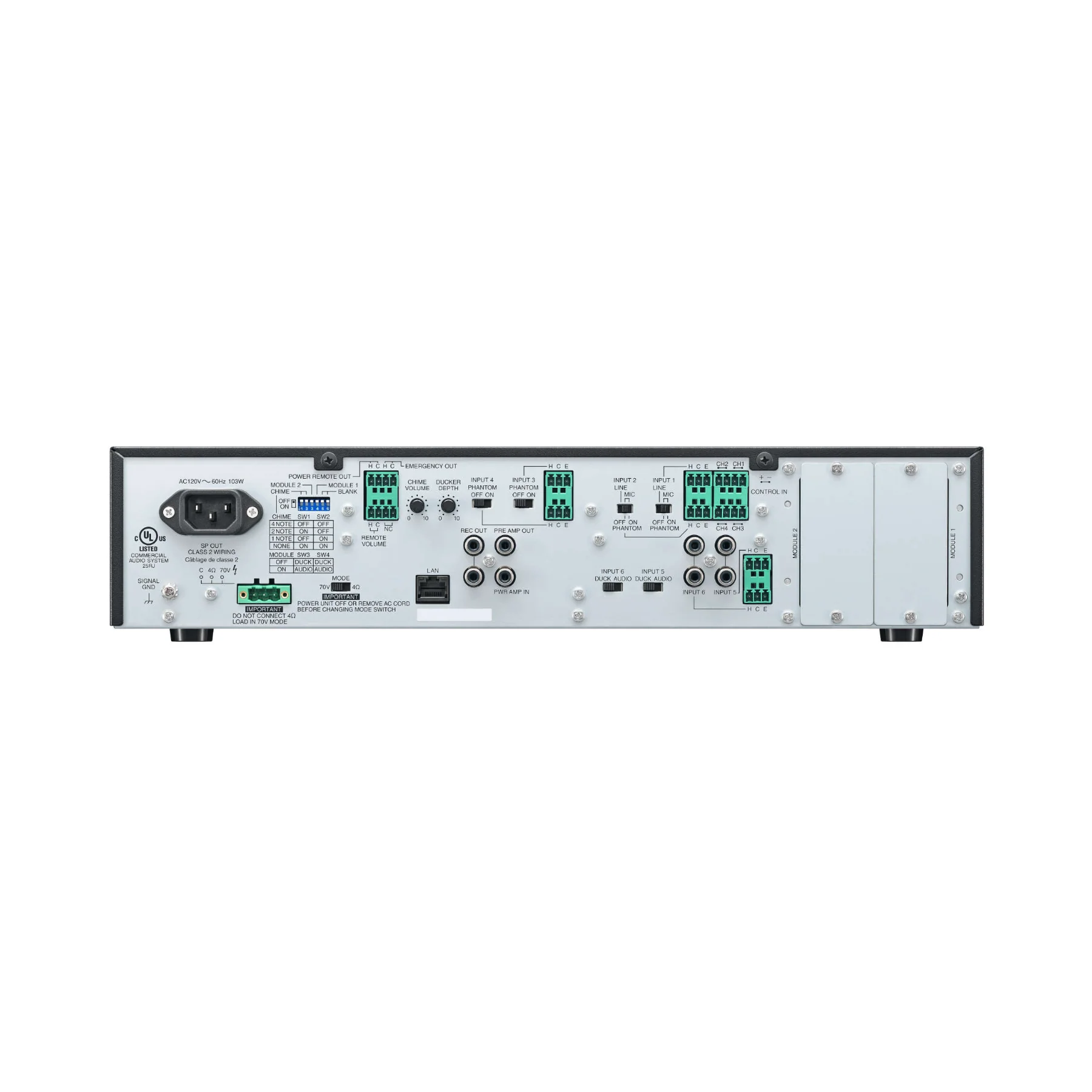 TOA A-848D 800D Series 480 W Digital Mixer Amplifier - Clearance / Open Box - Image 3