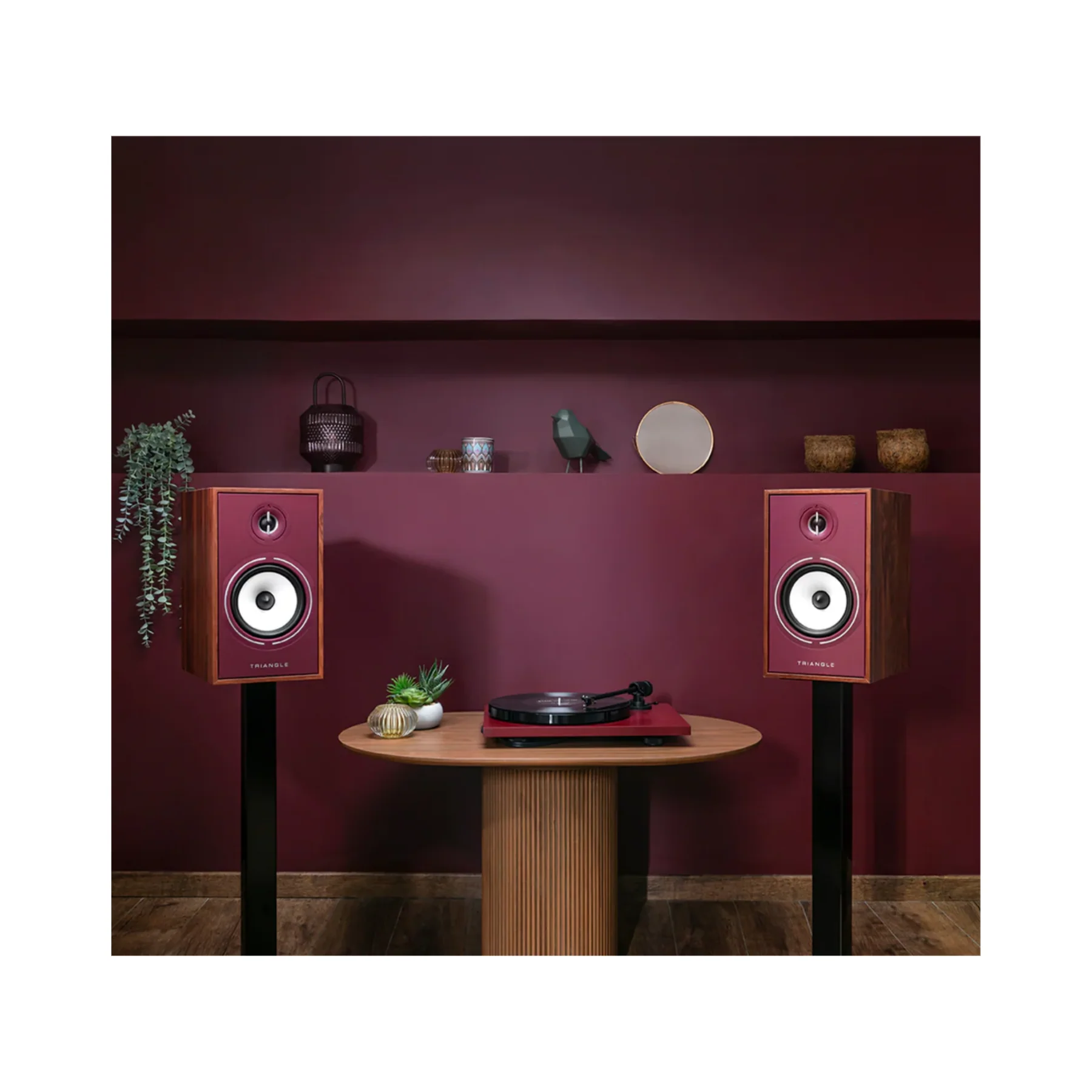 Triangle Borea BR02 Connect Wireless Powered Bookshelf Speaker With Arc - Burgundy Edition - Clearance / Open Box - Image 5