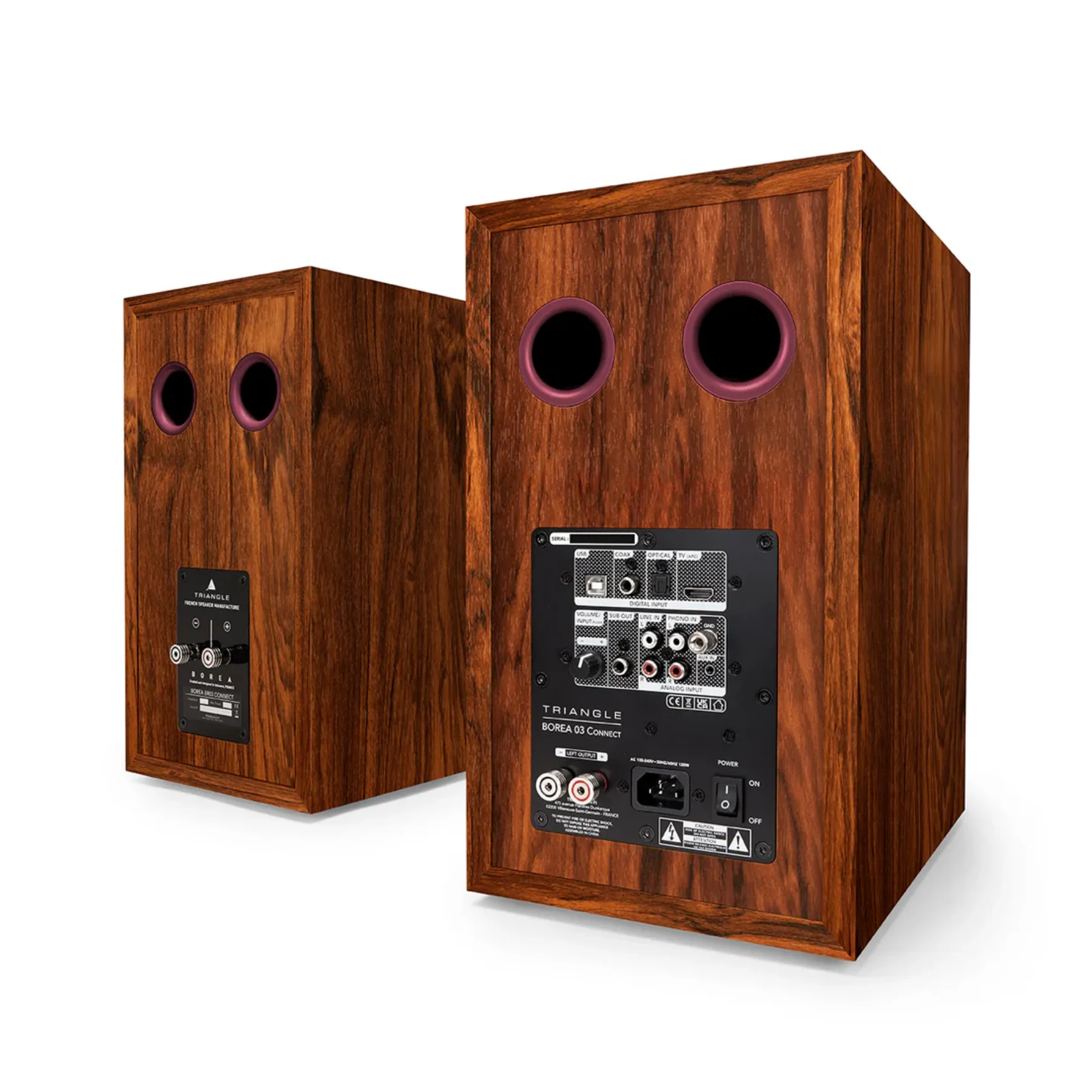 Triangle Borea BR03 Connect Wireless Powered Bookshelf Speaker With Arc - Burgundy Edition - Image 2