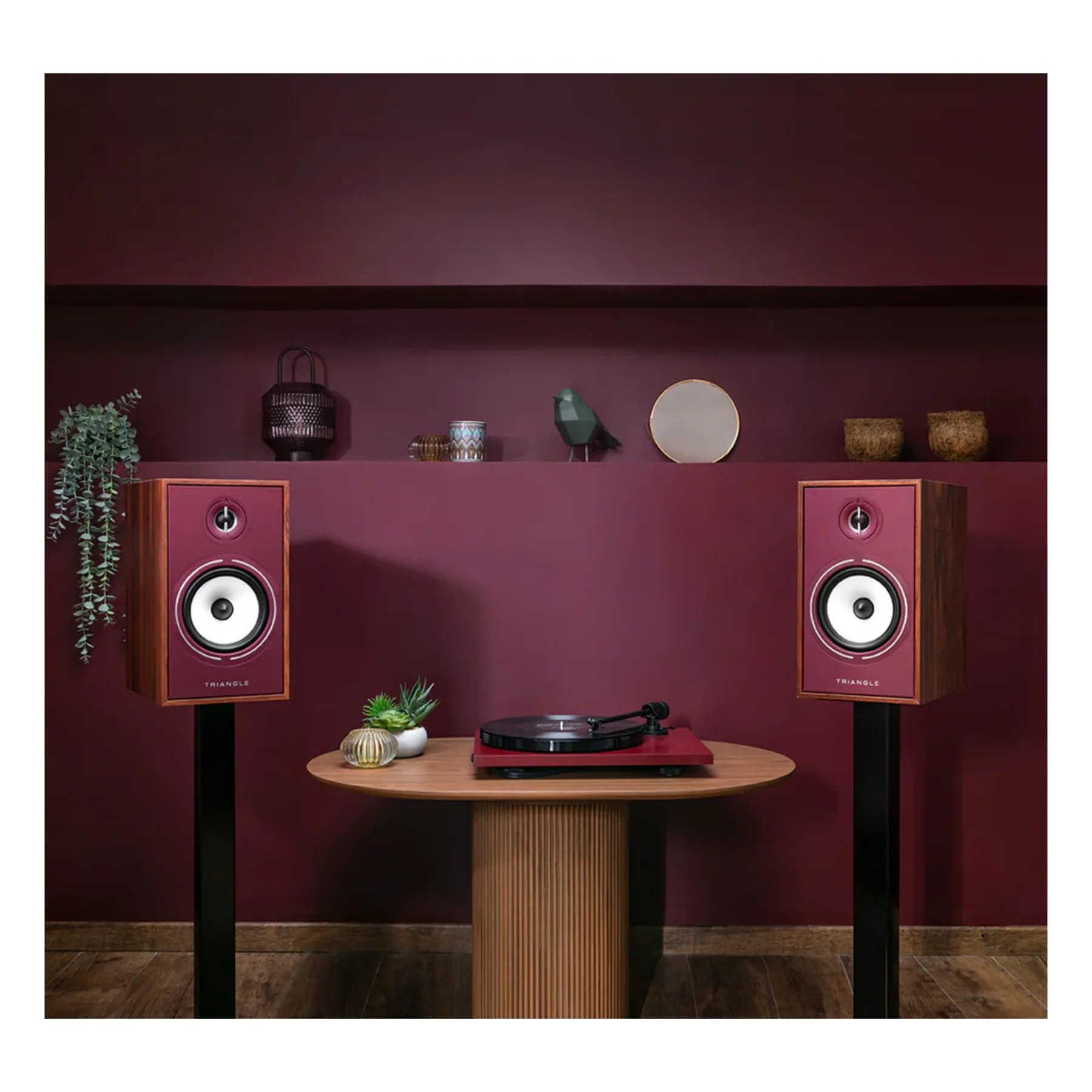 Triangle Borea BR03 Connect Wireless Powered Bookshelf Speaker With Arc - Burgundy Edition - Image 5