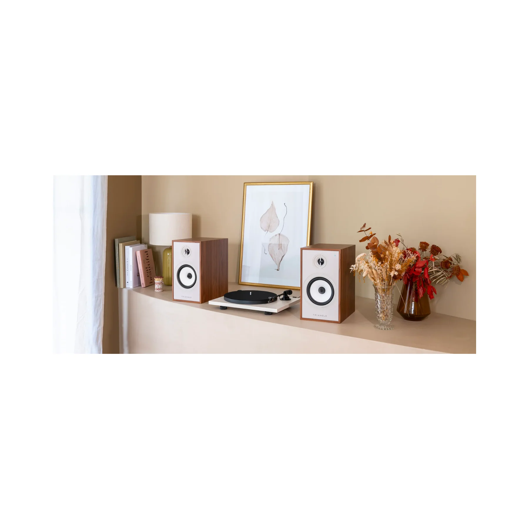 Triangle Lunar 1 Turntable with Borea BR03 Connect Wireless Powered Bookshelf Speaker With Arc - Image 7