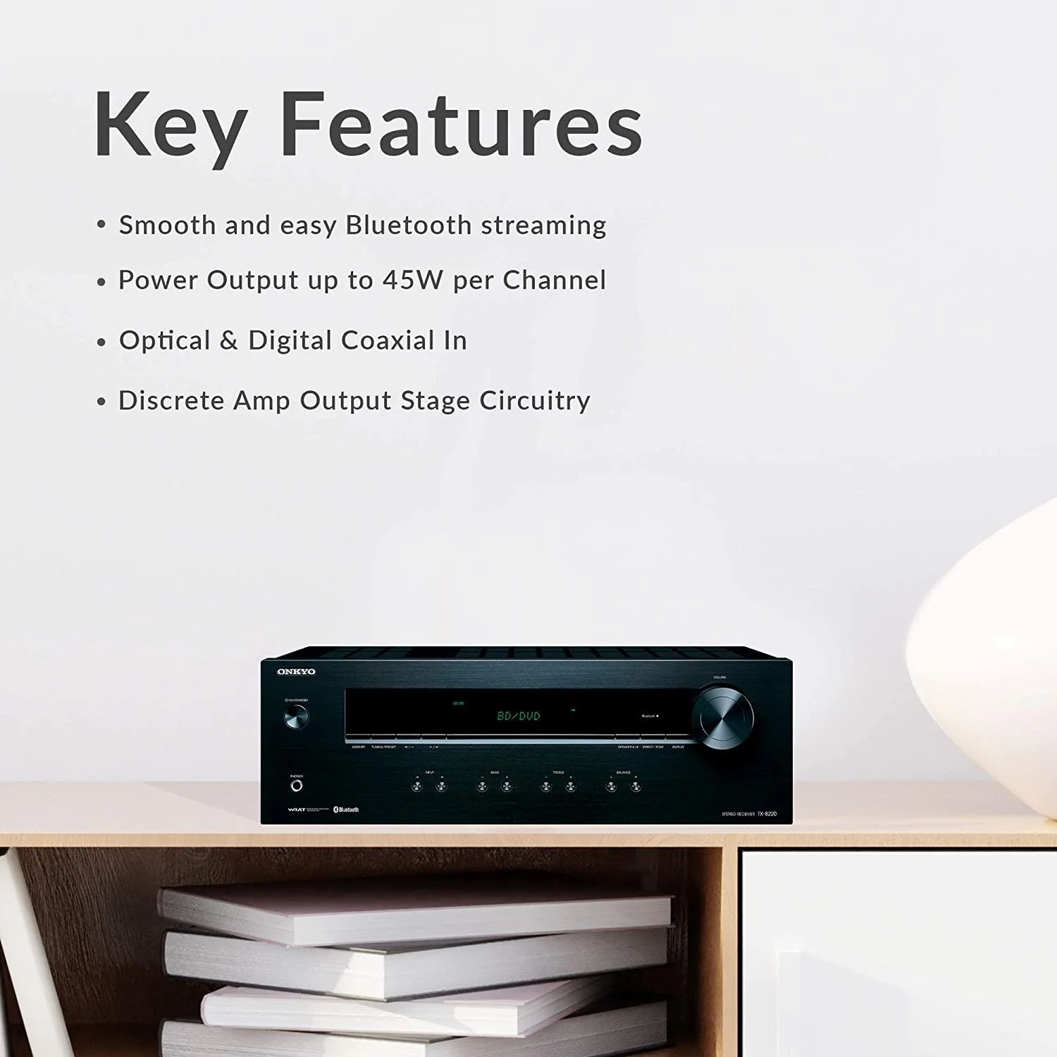 Onkyo TX-8220 - Stereo Receiver with Built-In Bluetooth - Image 4