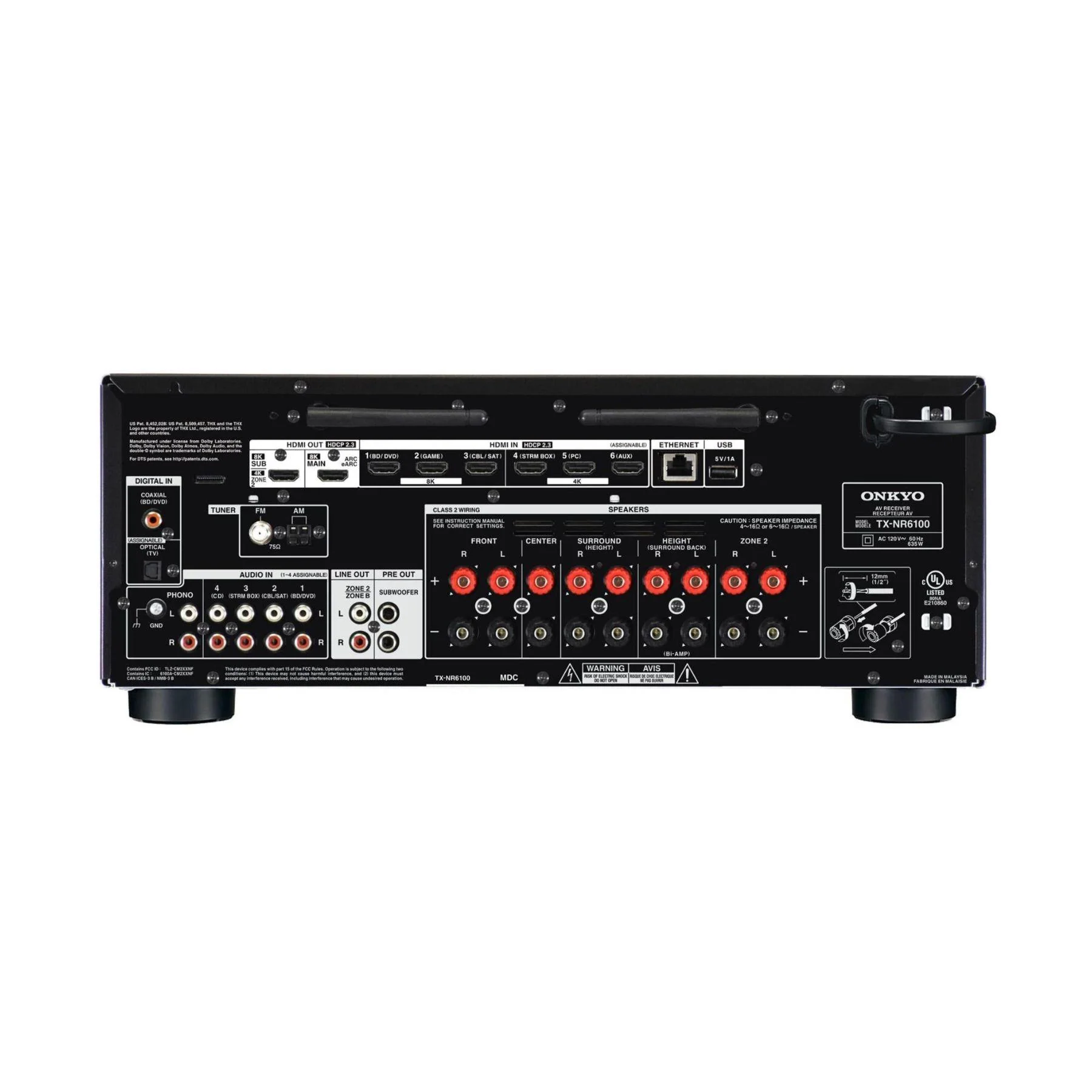 Onkyo TX-NR6100 - 7.2-Channel THX Certified Dolby Atmos AV Receiver - Image 2