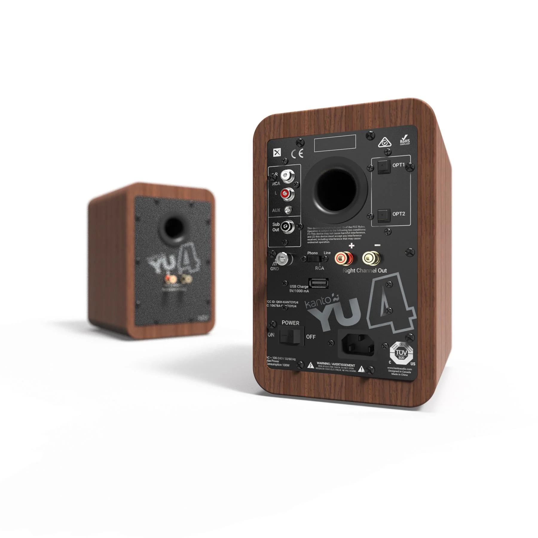 Kanto YU4 Powered Desktop speakers with Bluetooth and Phono Preamp - Image 6