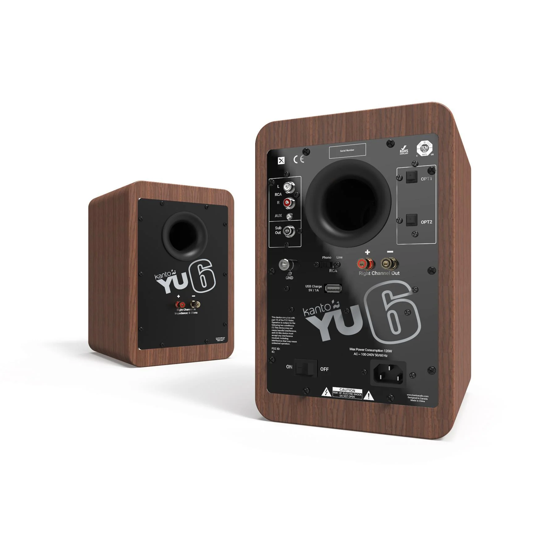 Kanto YU6 Powered Desktop Speakers with Bluetooth and Phono Preamp for Vinyl - Image 11