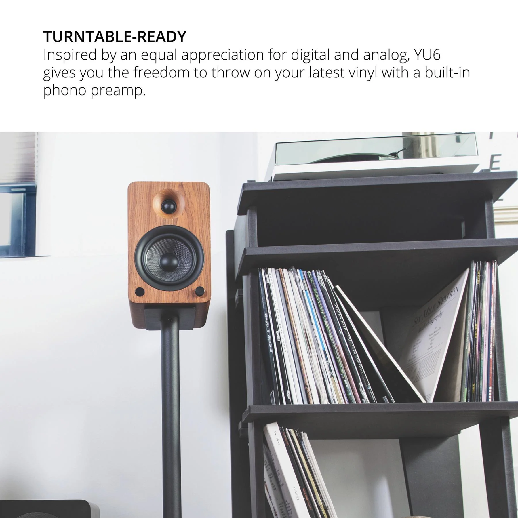 Kanto YU6 Powered Desktop Speakers with Bluetooth and Phono Preamp for Vinyl - Image 7